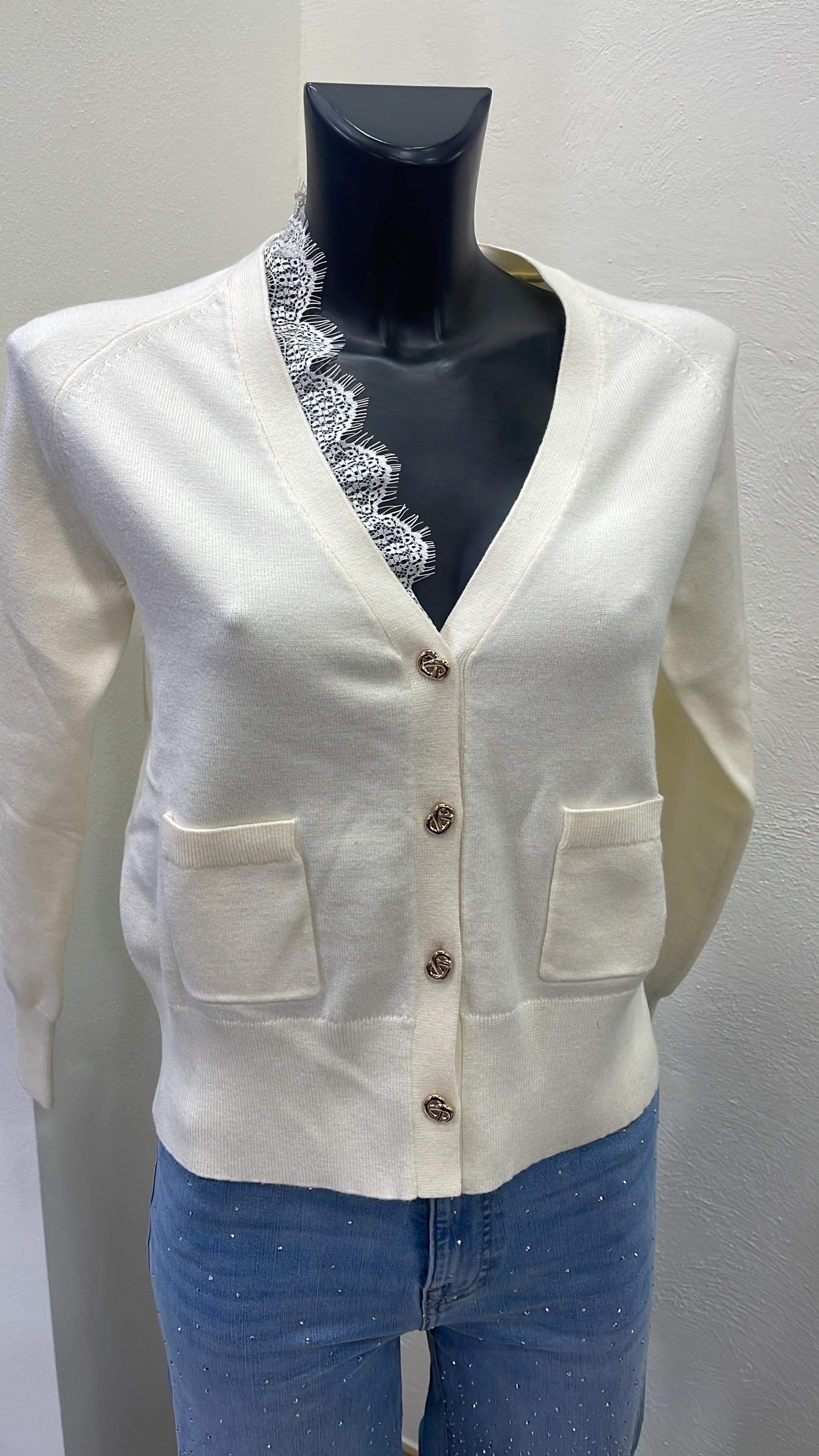 Cardigan Pizzo Soya
